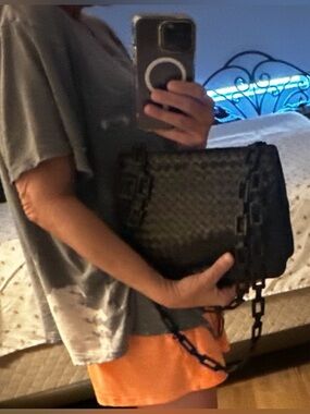 NWT Intrecciato Olympia Bag w leather link add listing
